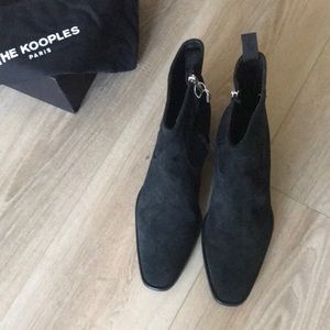 The Kooples black suede boots size 44/11US… never worn—pristine.